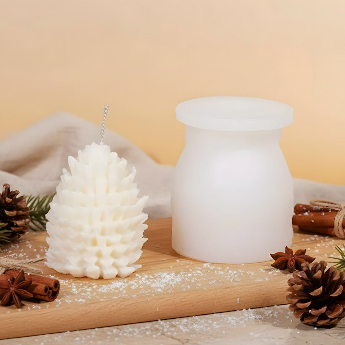 moule bougie pomme de pin