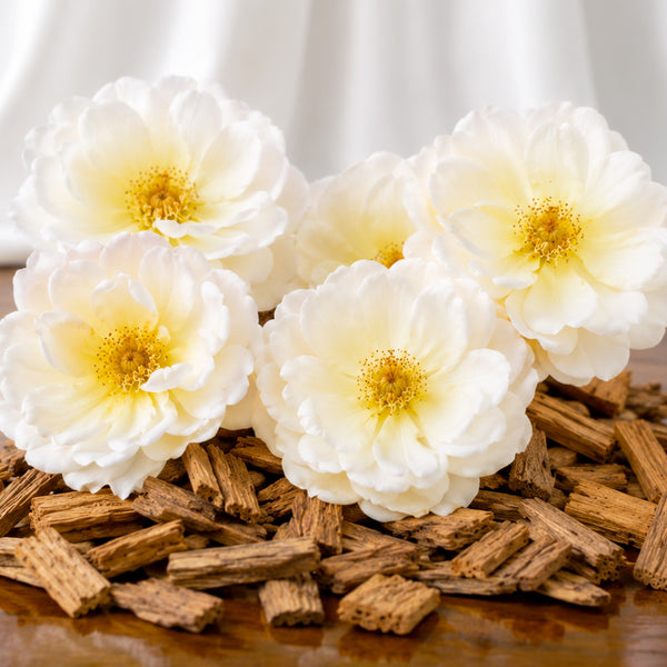 Musc blanc parfum boisé de Grasse pour bougies fondants et diffuseurs