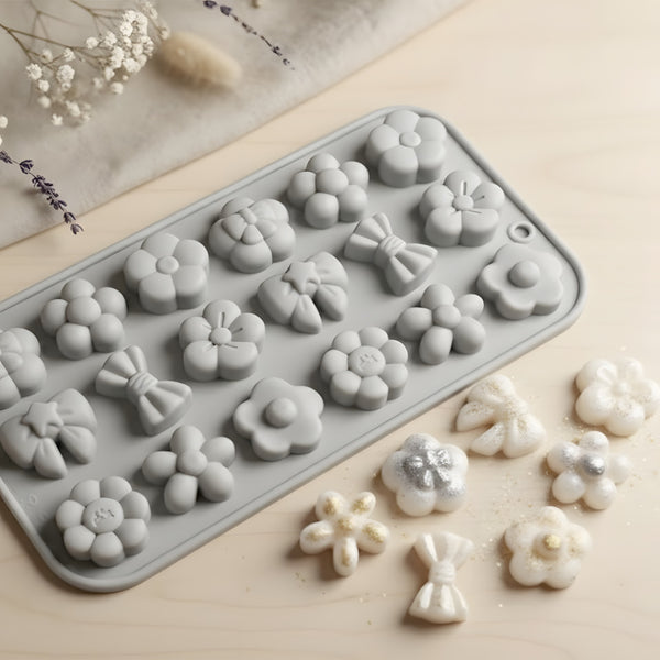 Moule décoration Nœuds & fleurs