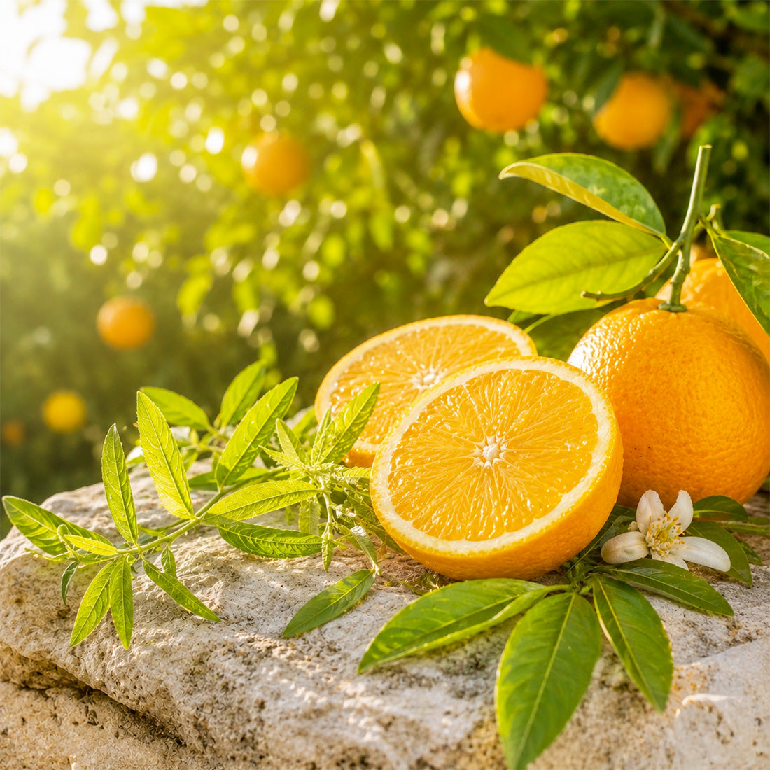 Verveine et orange sanguine parfum fleuri de Grasse pour bougies fondants et diffuseurs