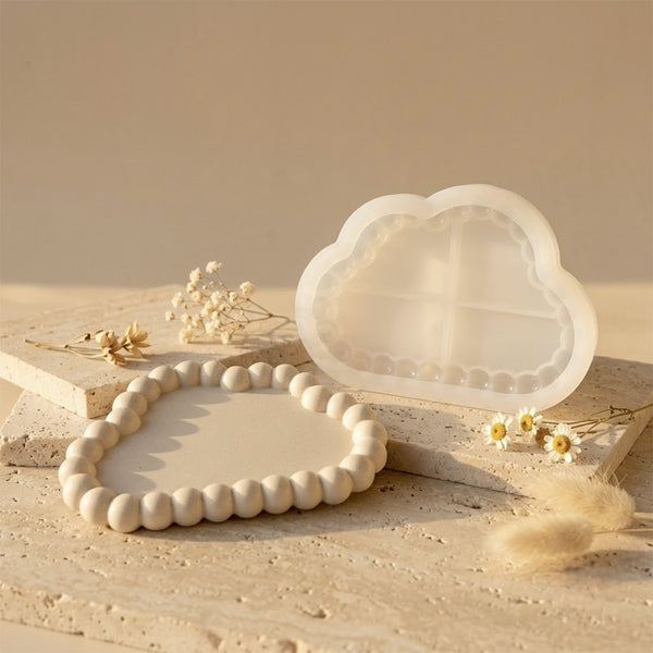 Moule Plateau bubble nuage pour créations Jesmonite - Silicone