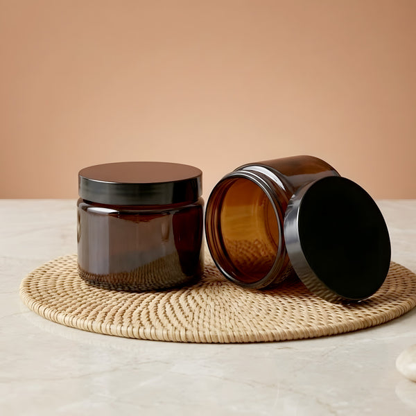 Verre bougie Pommadier ambré - 500 ml