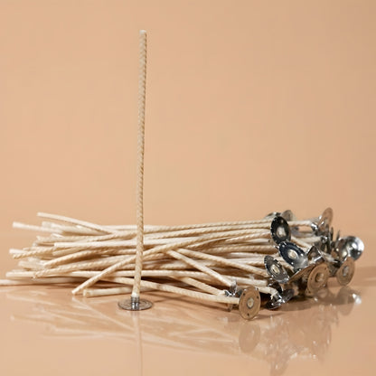 Mèches TCR cirées de paraffine sur socle