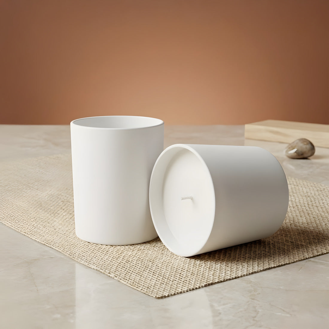 Verre bougie Blanc mat - 70 ml