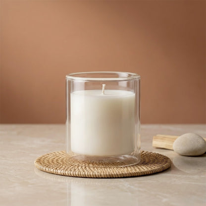 Verre bougie Transparent double paroi - 400 ml