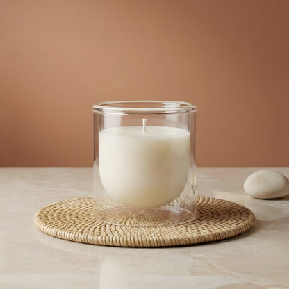 Verre bougie Transparent double paroi - 200 ml