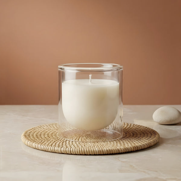 Verre bougie Transparent double paroi - 200 ml