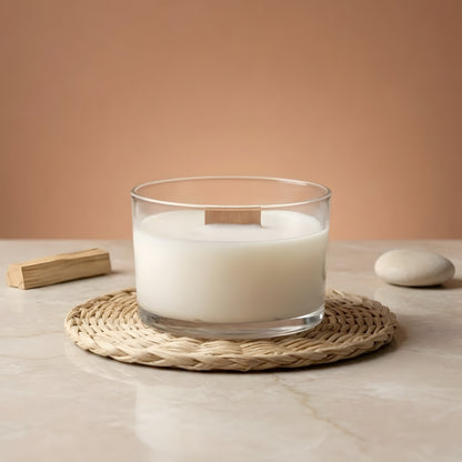 Verre pour bougie rond transparent 730 ml